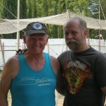 Richard with famous stuntman and close friend Bobby Yerkes (L)