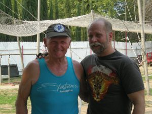 Richard with famous stuntman and close friend Bobby Yerkes (L)