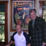 Richard tries out the Dekolta Chair at Mike Caveny's home.