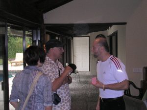 Richard talks with famed street performer Gazzo.
