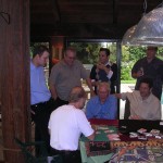 Richard sessions with Steve Forte, Derrick Delgaudio, Jason England, Ron Conley, and Michael Weber. Friend Bret Samboy (L) looks on.